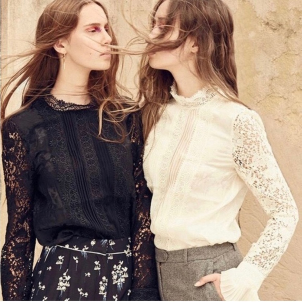 (NWOT) ERDEM x H&M Limited Edition, Silk Blouse